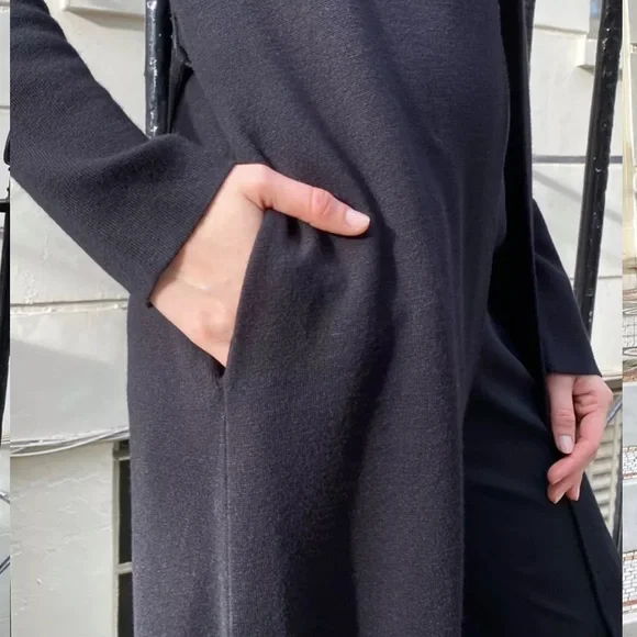 Babaton Aritzia Kirby Black Knit Robe Cardigan - Picture 4 of 6